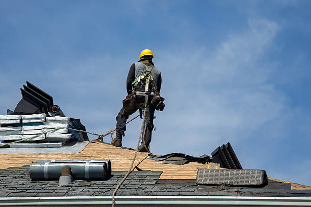 Professional Gutter Installation technician working in Studley, VA